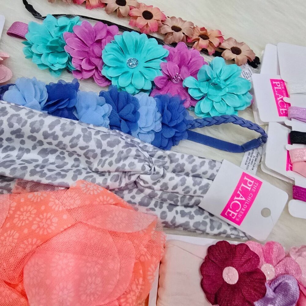 THE CHILDREN’S PLACE ✦ Girls Floral Headwrap Variety Lot ✦ Set of 9 NWT - Picture 6 of 8